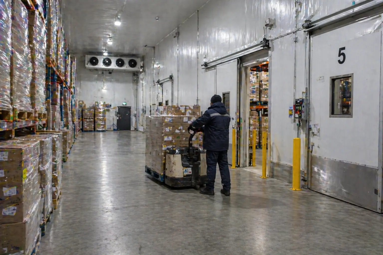 Houston cold storage warehouse interior loading area