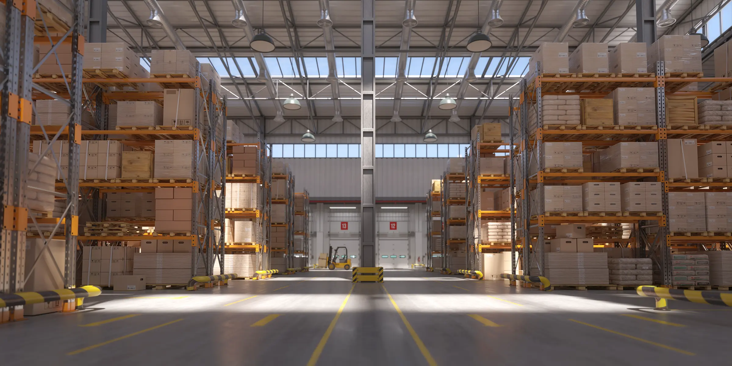 Multi-tenant 3PL refrigerated warehouse with shelving for varied product profiles